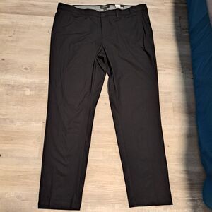 FLX Men’s Premium Slim Flat Front Big and Tall Pants Black 42W 31L 42x31* NWT